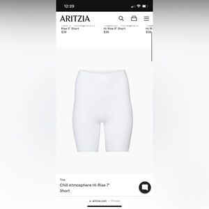 Aritzia TnAction TNABODY ATMOSPHERE HI-RISE 7” SHORT.